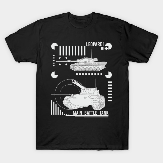 Leopard 1 main battle tank T-Shirt by FAawRay